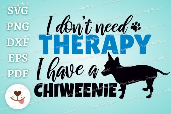 Chiweenie Graphic for Crafts and Graphics