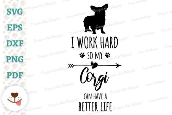 Fun Corgi Graphic for Crafts and Design