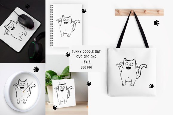 Fun Doodle Graphics for Crafts and Branding