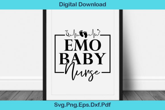 Fun Emo Baby Nurse Svg Graphic for Crafts and Web Design