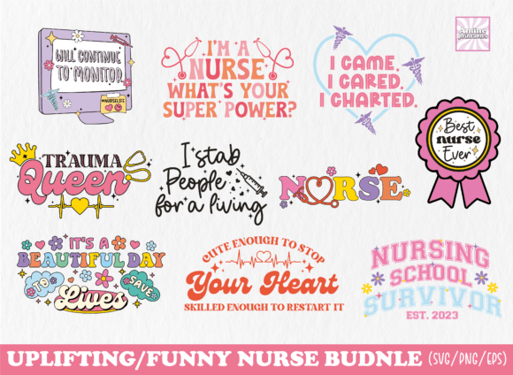 Fun Groovy Nurse SVG for Crafts and Graphics