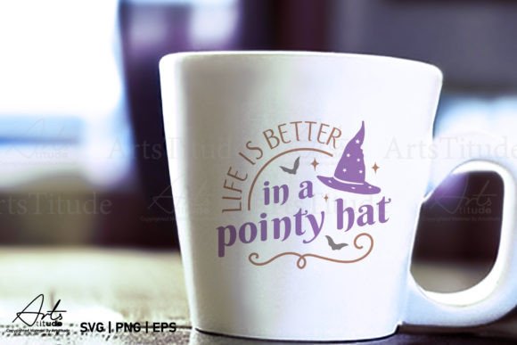 Fun Halloween Witch Hat SVG PNG Graphics for Crafts