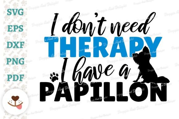 Fun Papillon Dog Therapy Svg Png Dxf