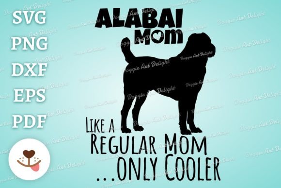 Funny Alabai Mom Only Cooler Svg Png for Crafts and Graphics