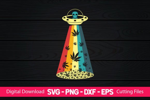 Funny Alien Weed Lovers Graphics for Local Business Branding