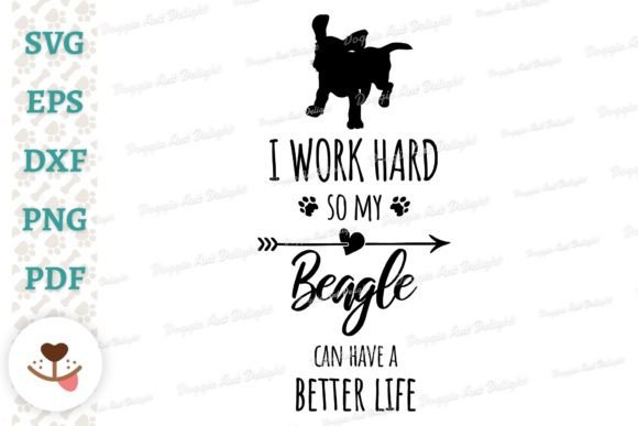 Funny Beagle Dog Owner Graphics for Crafts