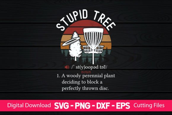 Funny Stupid Tree Definitions – A Playful Graphic Asset for Crafts and Web Design