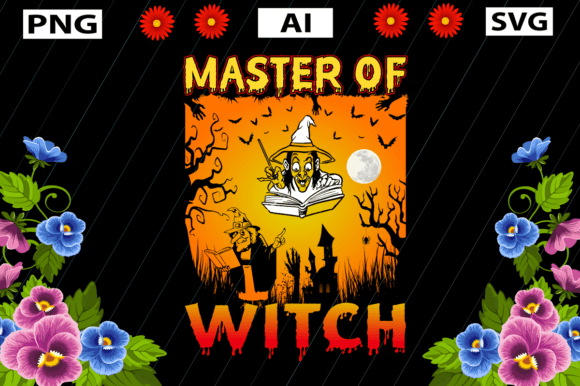 MASTER of WITCH Graphics for Halloween Crafts