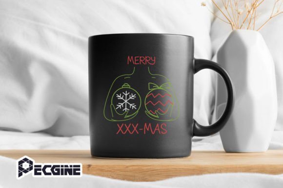 Merry X-Mas Funny Christmas Balls - Graphics for Crafts