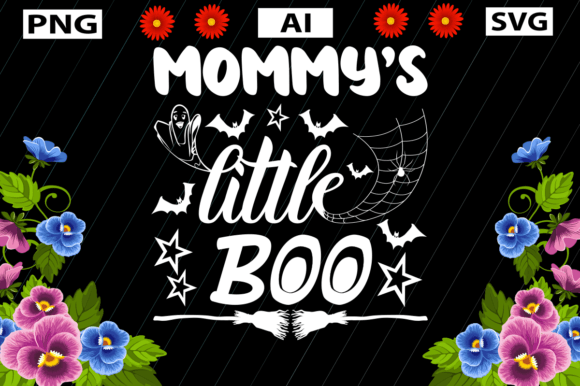 MOMMYS LITTLE BOO Halloween Graphic for Crafts and Marketing