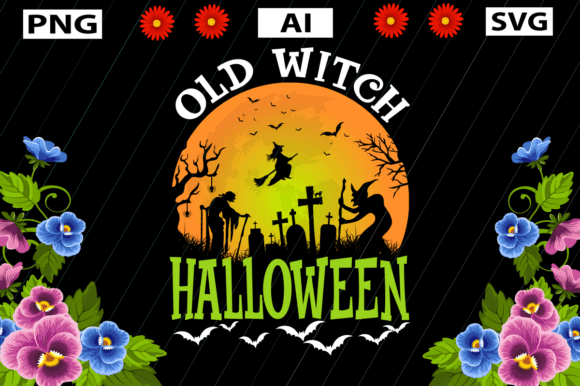 OLD WITCH HALLOWEEN Graphic Design Asset Review